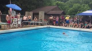 Belly Flop Contest Water Carnival Camp Horseshoe 2017 [upl. by Zampardi]