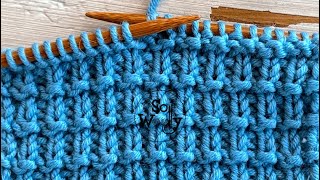 How to knit the Hurdle stitch 4 rows reversible and doesnt curl Beginnerfriendly  So Woolly [upl. by Rego]