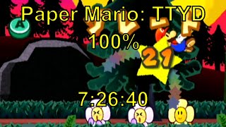 Paper Mario The ThousandYear Door  100 speedrun in 72640 [upl. by Dysart325]