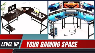 Best Budget LShaped Gaming Desk  Maximize Your Gaming Setup [upl. by Emanuel]