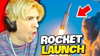 xQc Reacts to SpaceX ViaSat3 Americas Mission [upl. by Elleryt]