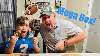 2023 PRIZM Football Draft Picks MEGA Box Rip  Daddy and Me 107 [upl. by Atnim294]