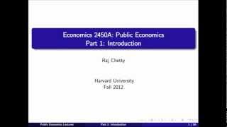 Topic 1 Introduction  Economics 2450A Public Economics [upl. by Trinl]