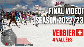 4K Skiing Verbier Final 202223 Season Video  202324 Begins 4Vallées Switzerland GoPro HERO11 [upl. by Herwig70]