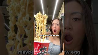 creamy shin ramen hack at the korean convenience store shorts [upl. by Lanor]