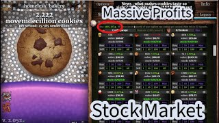 How to make massive profits in Stock Market  Cookie Clicker [upl. by Ahsinrats]