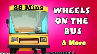 Wheels on the Bus Go Round And Round  3D Animation Cartoon Rhymes Songs For Children  KidsOne [upl. by Viccora]