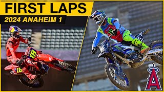 First Laps  2024 Anaheim 1 Supercross [upl. by Anayad374]