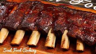 Oven Baked BBQ Beef Ribs Recipe  How to Make Ribs in the Oven [upl. by Ledba]