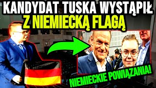 SKANDAL w PARTII TUSKA KANDYDAT PLATFORMY WYSTĄPIŁ z NIEMIECKĄ FLAGĄ [upl. by Eicarg]