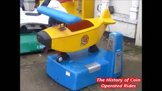 1970s JM Kiddie Rides Coin Operated Plane Kiddie Ride  Veteran Aeroplane [upl. by Ainnos636]