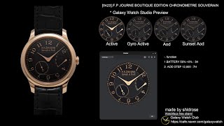 GalaxyWatch 0423 FP JOURNE BOUTIQUE EDITION CHRONOMETRE SOUVERAIN BLACK 갤럭시워치페이스 fpjourne [upl. by Aniger]