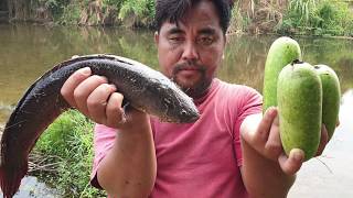 Yummy cook snakehead fish with benincasa hispida  eating delicious [upl. by Ognimod]