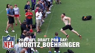 German NFL Draft Prospect Moritz Boehringer Impresses with 441 40Yard Dash  NFL [upl. by Nylikcaj758]