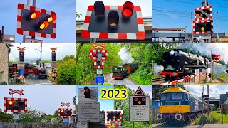 Level Crossings amp Trains in 2023  End of Year Compilation [upl. by Anaeirb]