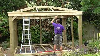 Gazebo and Decking Build in Brighton Garden [upl. by Elaval]