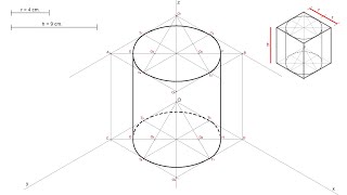 How to draw an Isometric Cylinder [upl. by Gnouh]