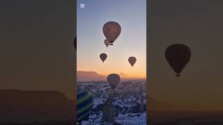 Hot Air Balloon Ride Goreme Cappadocia Turkey travel hotairballoon turkey placestovisit [upl. by Eylrahc]