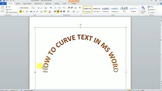 How to Write Curve Text in MS Word [upl. by Melva]