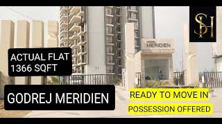 GODREJ MERIDIAN SECTOR 106  1366 SQFT 2BHK  READY TO MOVE IN [upl. by Nehr791]