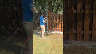 Fence Wash Before and After with Wood Wizard [upl. by Budde659]