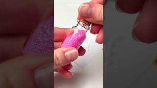 Easy DIY Pink Hearts with Glitter Technique shorts diy easy [upl. by Auahsoj648]