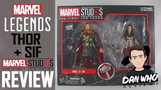 Marvel Legends Thor amp Lady Sif Marvel Studios 10th Anniversary Action Figure Review [upl. by Ladew]