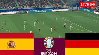 LIVE Spain vs Germany 2024 Euro Cup Full Match  Video game simulation [upl. by Ybanrab]