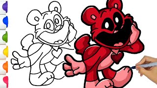 How To Draw Bobby Bearhug Smiling Critters  Poppy Playtime [upl. by Jochebed]