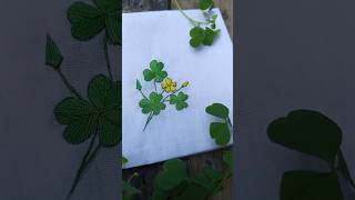 Embroidery On Handkerchief 🍀🍀embroidery stitching [upl. by Eannyl]