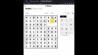 NYT Sudoku Answers Easy Medium Hard 24th October 2024 [upl. by Weaks]