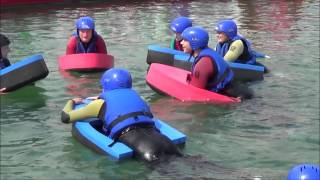 Hydrospeeding and team building activities at Lee Valley White Water Center [upl. by Shanahan569]