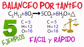 ⚖️ BALANCEO de ecuaciones por TANTEO Fácil y Rápido  QUÍMICA [upl. by Kcirdez]