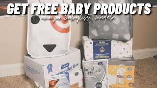 GET FREE BABY STUFF 2023  Amazon  Target  Babylist Baby Registry Boxes [upl. by Oruhtra122]