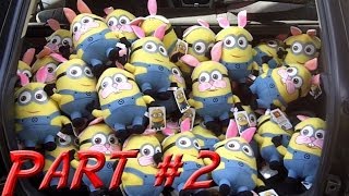 Easter Minion Adventure Part 2  Claw Machine Wins [upl. by Odlanyer]