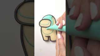 How to decorate Among us with cookies Part 2  customcookies cookies [upl. by Biron]