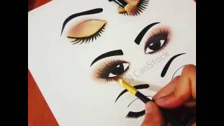 Maquillaje Practica tu maquillaje en papel [upl. by Miett745]