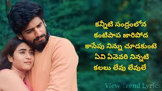 Chilaka Lyrics in Telugu  Deepthi Sunaina  Vinay shanmukh  Ankith  Vijai B  View Trend Lyrics [upl. by Ettennat530]