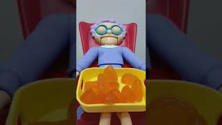 🏄dont steam grannys gummy orangeasmr satisfyingasmr shortvideo gummycandy grannygreedy [upl. by Atinuj]