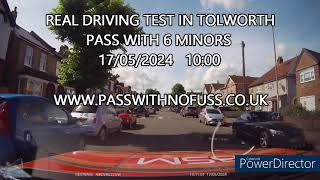 REAL DRIVING TEST ROUTE IN TOLWORTH 10 [upl. by Sainana]