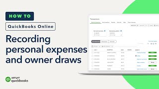 How to record personal expenses and owner draws in QuickBooks Online [upl. by Prince]