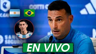 🔴 CONFERENCIA de SCALONI antes de BRASIL vs ARGENTINA  ELIMINATORIAS 2026 [upl. by Nilkcaj536]