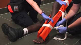 EMT Training  Leg Splinting [upl. by Nnil]