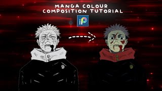 Manga colour composition tutorial  ibispaint full guide steps by steps [upl. by Nnateragram684]