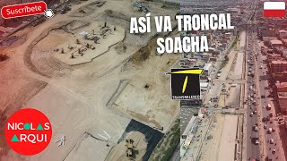 Así va Construcción de Troncal de TransMilenio en Soacha 🇨🇴  Avance de Obra Fase 2 en Autopista Sur [upl. by Ecinaej132]