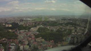 Pilots eye view landing in Naples [upl. by Eornom]