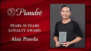 Alan Pineda celebrates 30 years with Piandre [upl. by Acissey505]