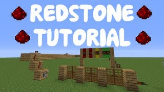 Minecraft 112 Redstone Tutorial  Simple Horse Gate [upl. by Nnomae]