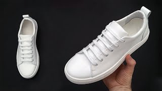 HOW TO BAR LACE YOUR SHOES  SNEAKERS Bar Lacing Styles [upl. by Melitta]