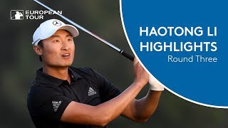 Haotong Li Highlights  Round 3  2018 Omega Dubai Desert Classic [upl. by Byrle]